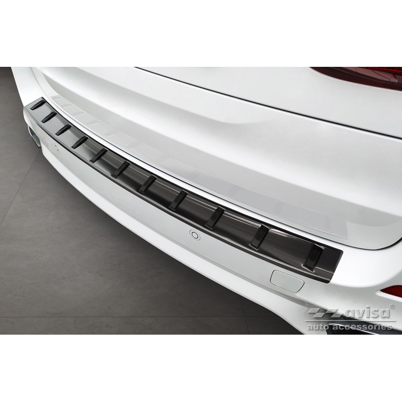 Zwart RVS Achterbumperprotector  BMW X5 F15 (incl. M-Pakket) 2013-2018 'STRONG EDITION'