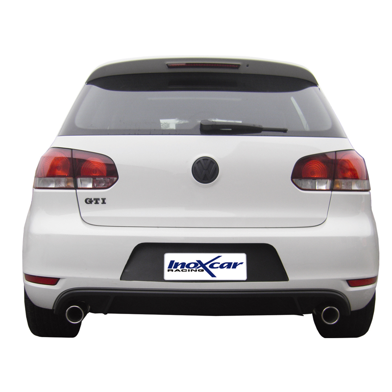 Volledig RVS links/rechts einddemper VW Golf VI GTi 2.0T