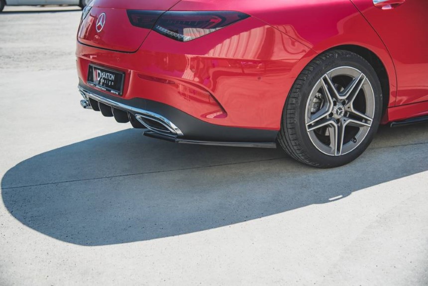 Achter zijskirts Mercedes CLA AMG-Line X118 Maxton Design glans zwart