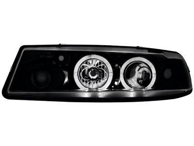 Faros Opel Calibra Angel Eyes negro