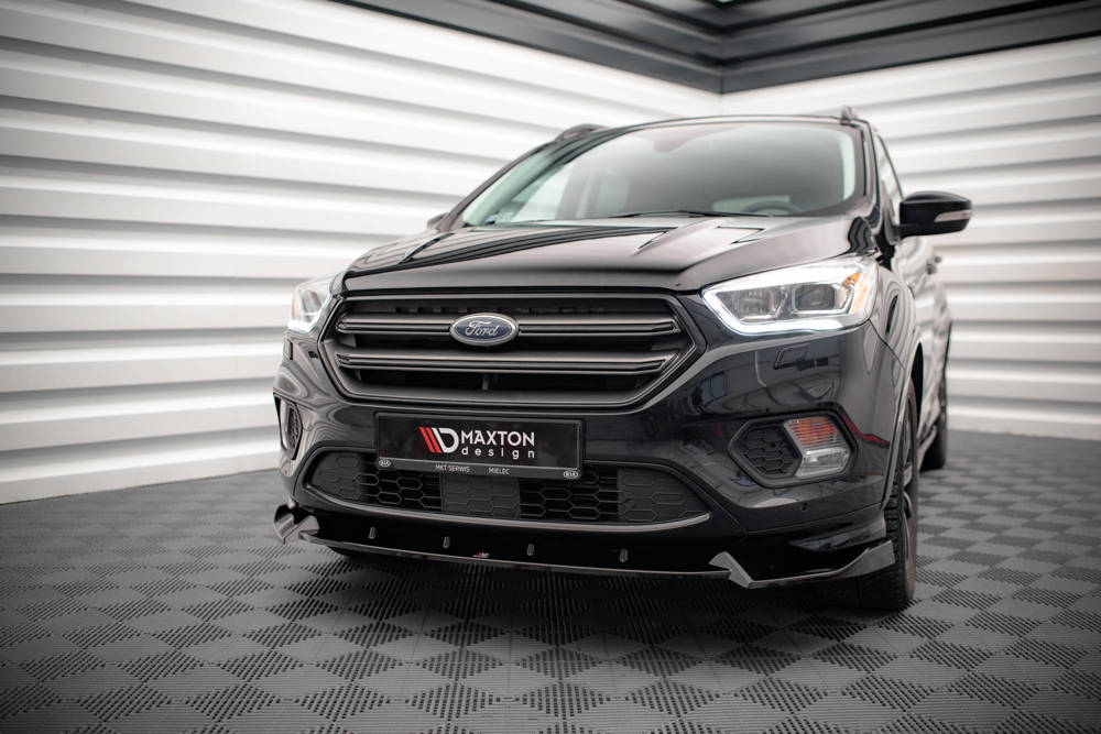 Voorspoiler V.2 Ford Escape ST-Line MK3 Maxton Glans Zwart