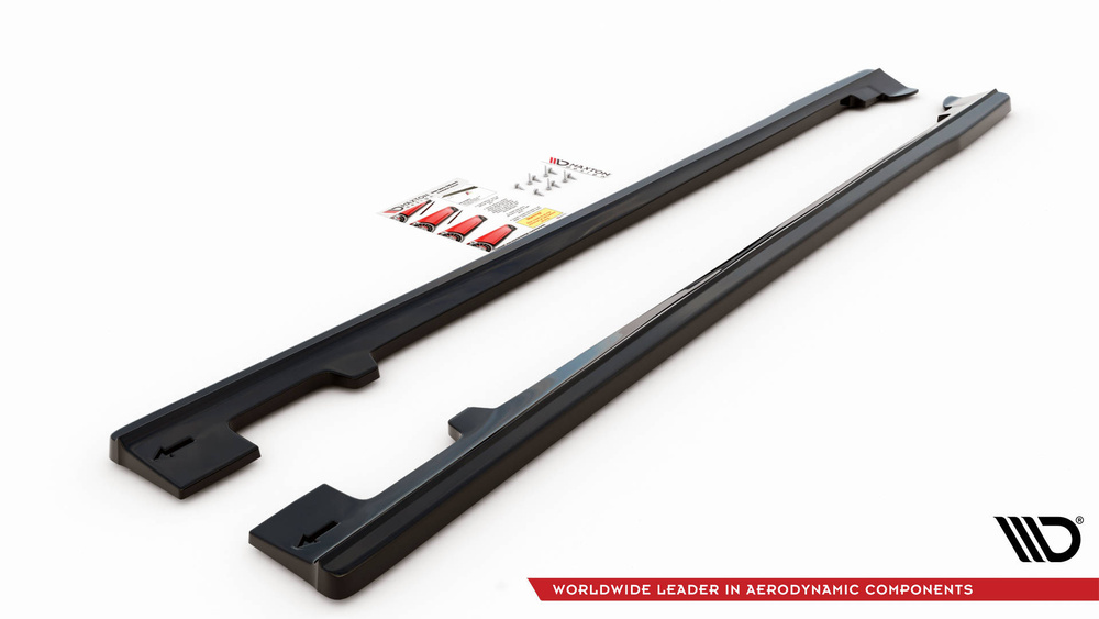 Zijskirts Volvo V40 Gloss Black