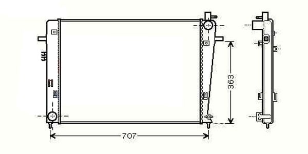 Radiator TUCSON/SPORTAGE 04-08 640x465 2.0 CRDI 103kw +/-AC