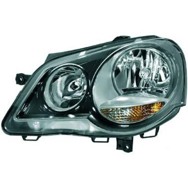 Headlight left Polo 9N3 05-09