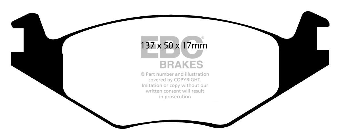 EBC Brakes VW BEDRIJFSWAGEN Caddy 1.4 96-97 Remblokken voorzijde