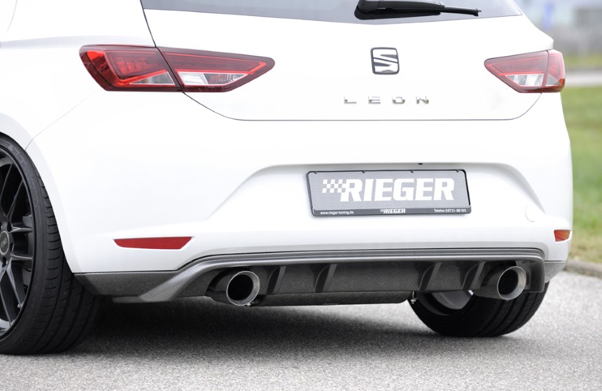 Diffuser Seat Leon F5 Rieger sportuitlaat links + rechts carbon-look