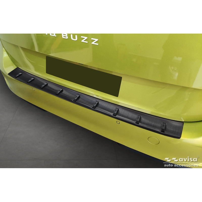 Zwart RVS Achterbumperprotector  Volkswagen ID.Buzz + Cargo 2022- 'STRONG EDITION'