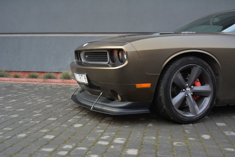 Voorspoiler Dodge Challenger MK3. Phase-I SRT8 Coupe V.1 Glanzend Zwart