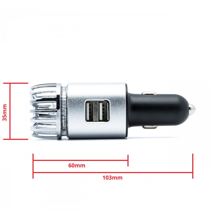 EPCAP02 SILVER CAR AIR PURIFIER WITH CHARGER
