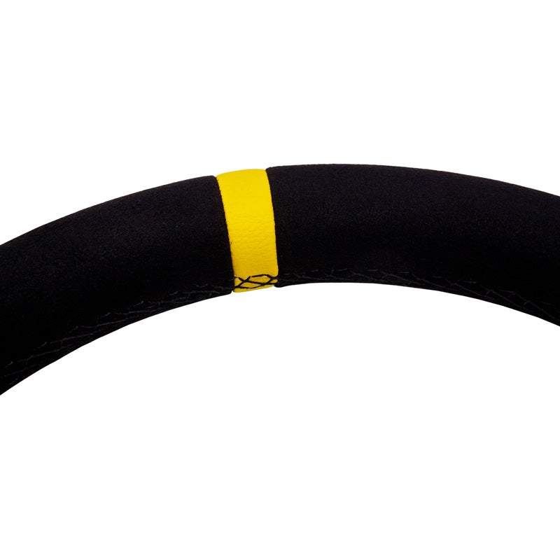 Simoni Racing Universeel Sportstuur Manji - Zwart Suède - Diameter 330mm