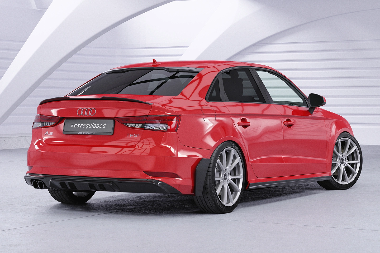 Achterspoiler Audi A3 8V Limousine Glans Zwart (05/2013–02/2020) CSR