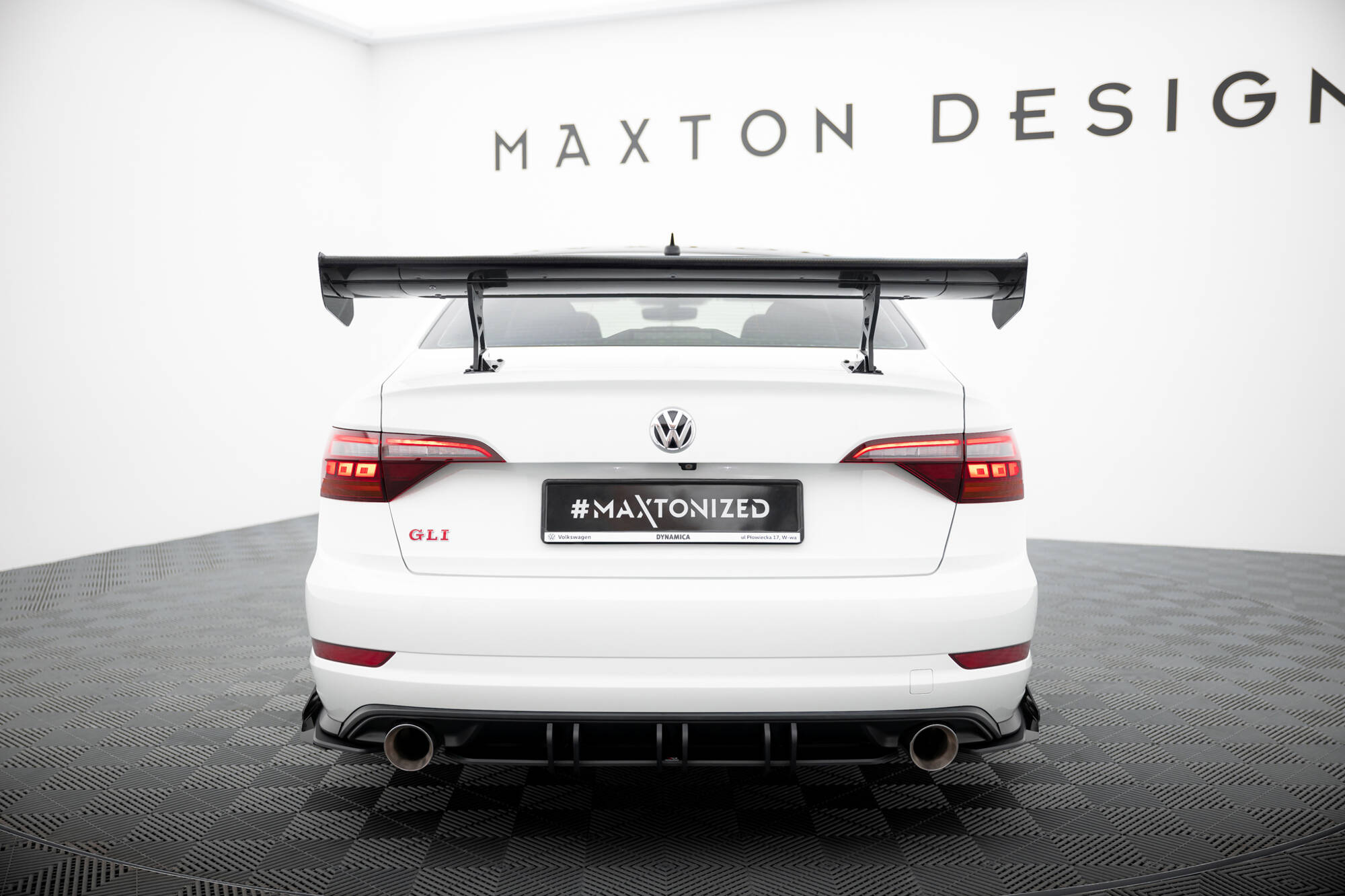 Carbon Spoiler Volkswagen Jetta GLI MK7 Maxton Glans zwart