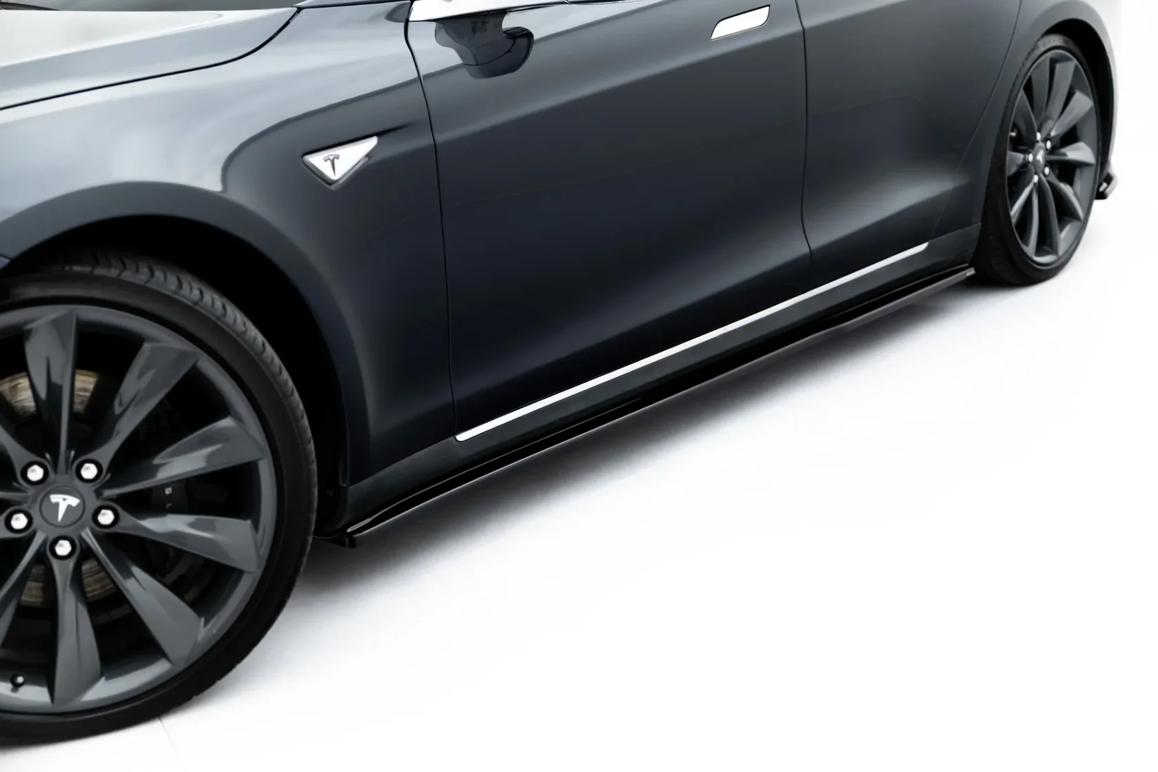 Zij Skirts Diffuser V.2 Tesla Model S Mk1 Maxton Glans Zwart