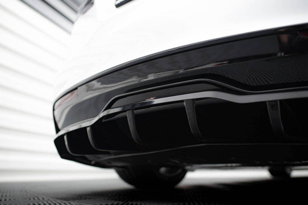 Achterbumper diffusor Tesla Model S Plaid Gloss-Black V2