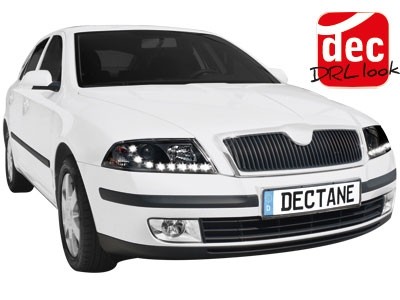 Faros Skoda Octavia 05-09 Dayline Los ojos del Diablo cromo