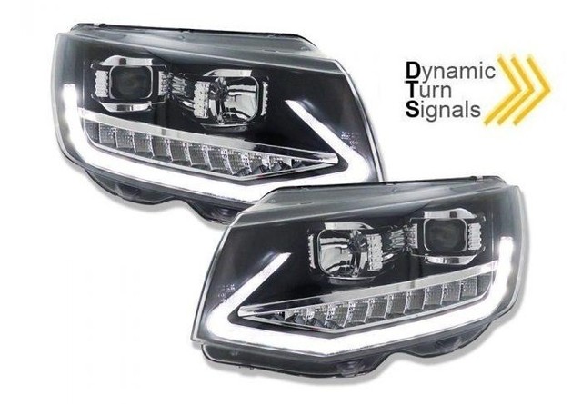 Koplampen VW T6 Multivan/Transporter FULL LED Dynamic Tube Black