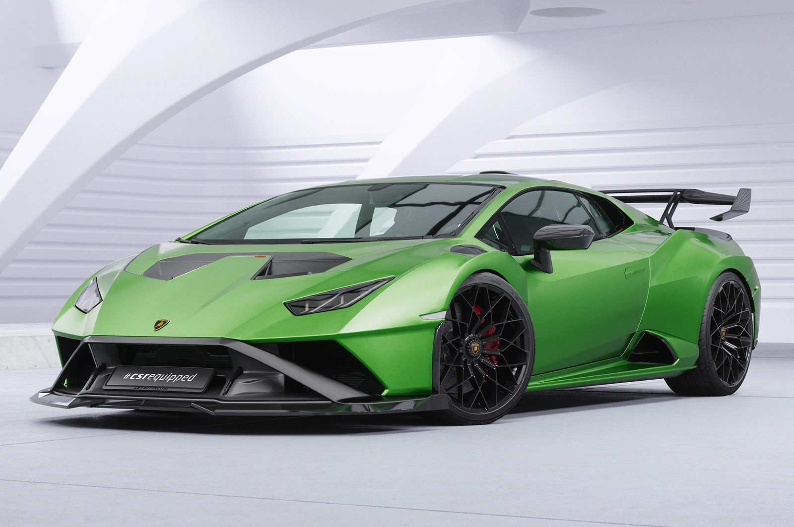 Voorspoiler Lamborghini Huracan glans zwart