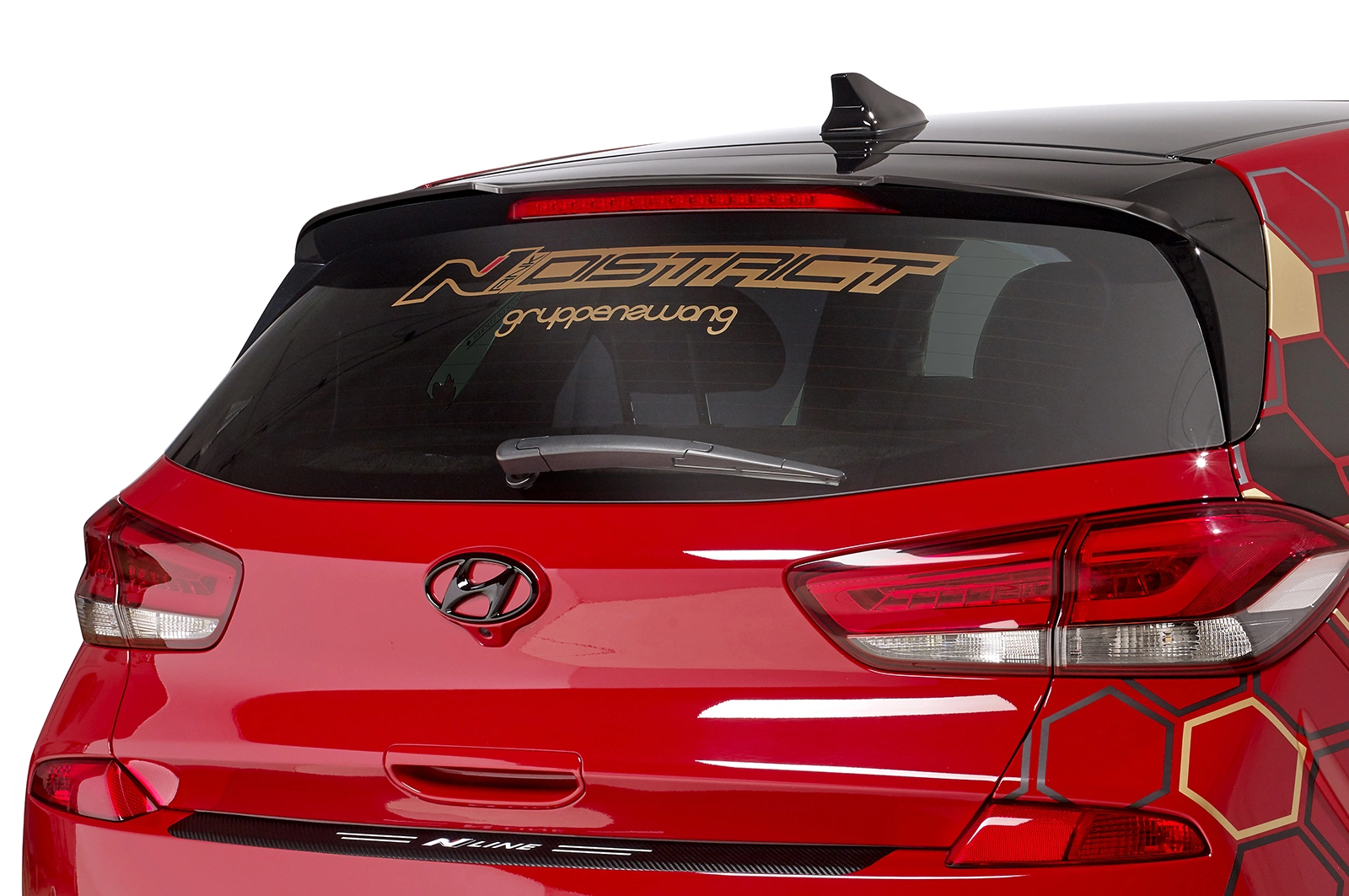 Achterspoiler Hyundai i30 (PD) Glans Zwart van CSR Automotive (2017-)