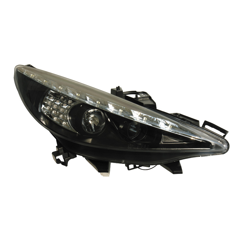 Set Koplampen in DRL-Look  Peugeot 207 3/5-deurs - Zwart