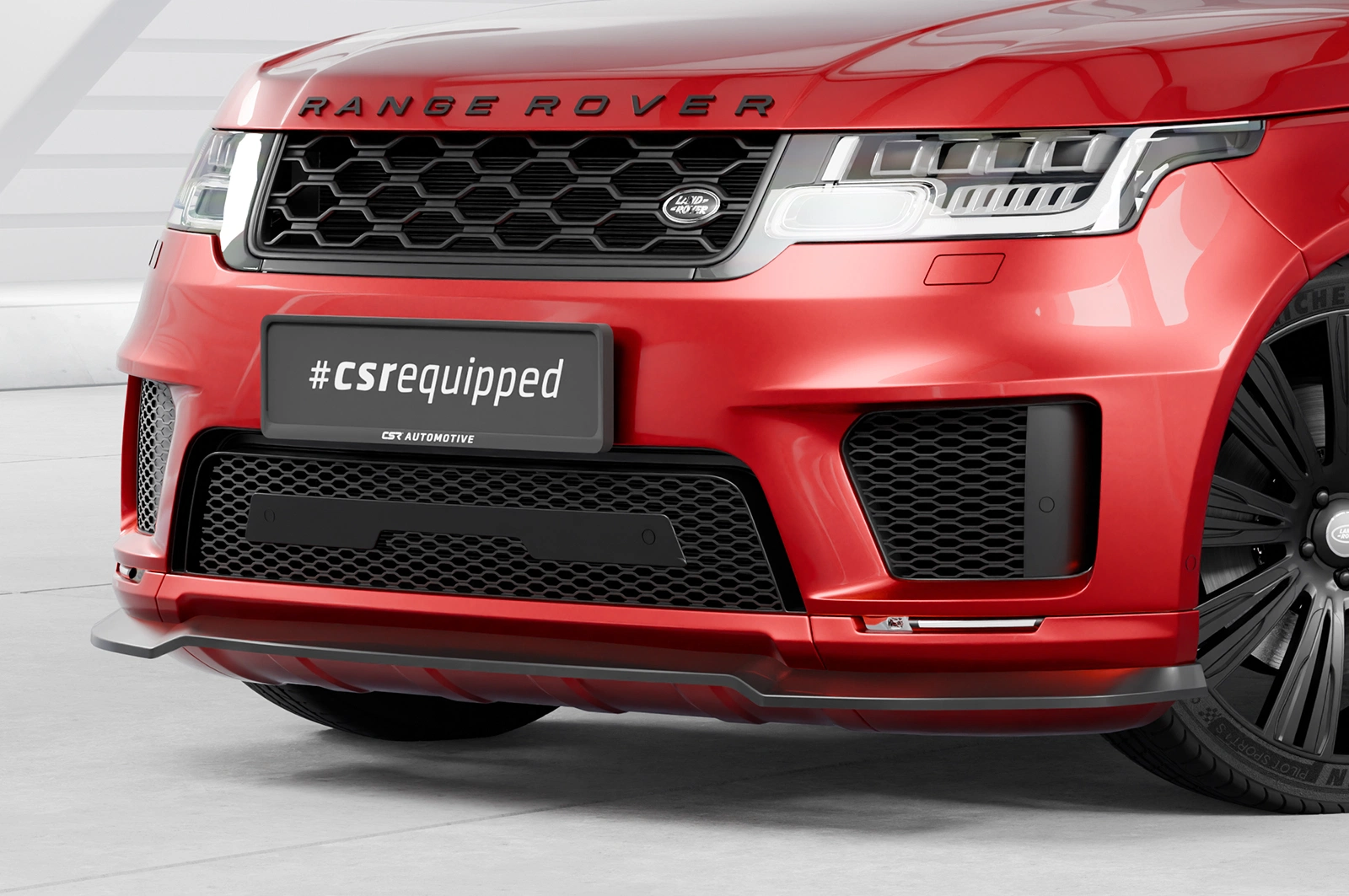 Voorspoiler Land Rover Range Rover Sport Glans Zwart (Facelift) 2017 – CSR Automotive