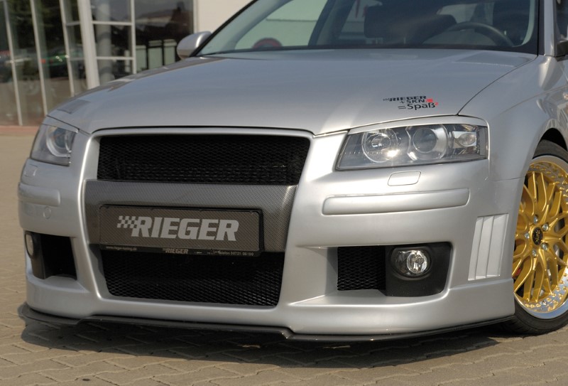 Voorbumper Carbon-Look Audi A3 8P R-frame SRA Rieger
