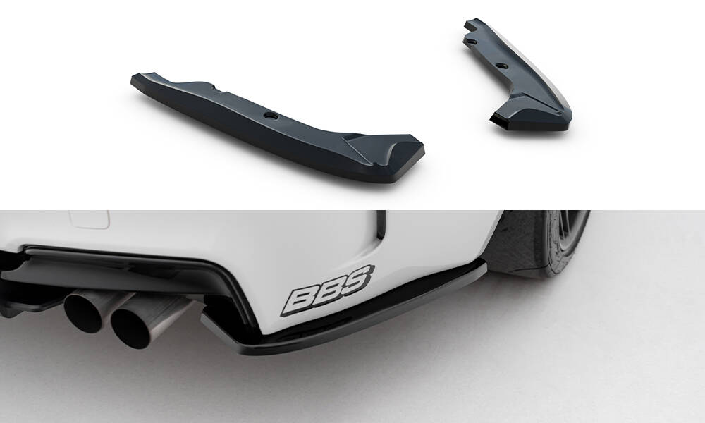 Achterzij spoilers BMW 1 M Coupe E82 Maxton Glanzend zwart