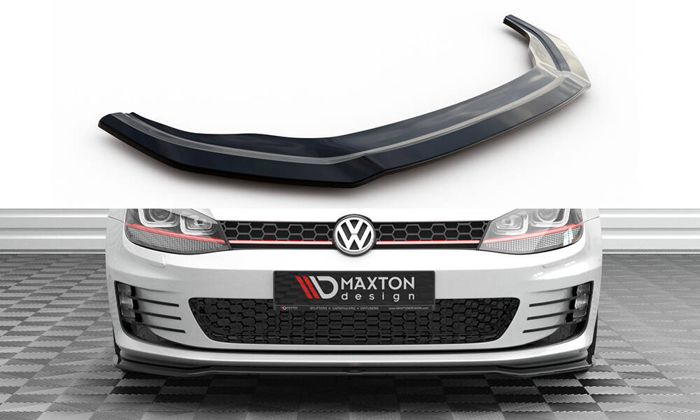 Voorspoiler VW Golf 7 GTI Glans Zwart v.3