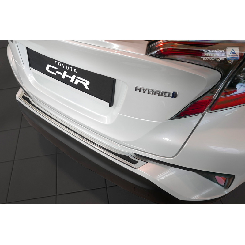 RVS Achterbumperprotector 'Deluxe'  Toyota C-HR 2016-2019 & Facelift 2019-2023 Chroom/Zwart Carbon