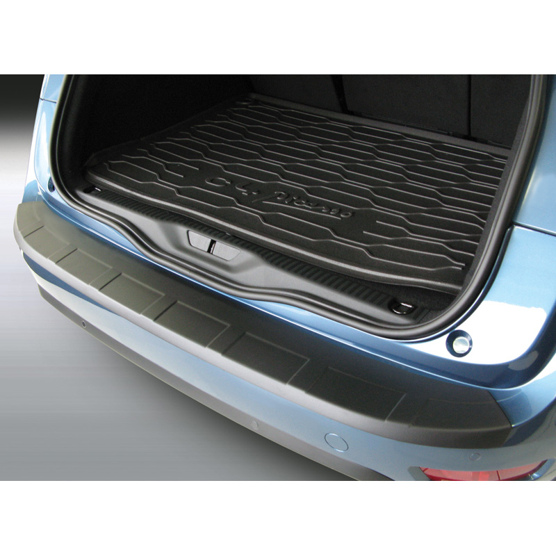 ABS Achterbumper beschermlijst  Citroën C4 Picasso 2013- & C4 Spacetourer 2018- 'Ribbed' Zwart