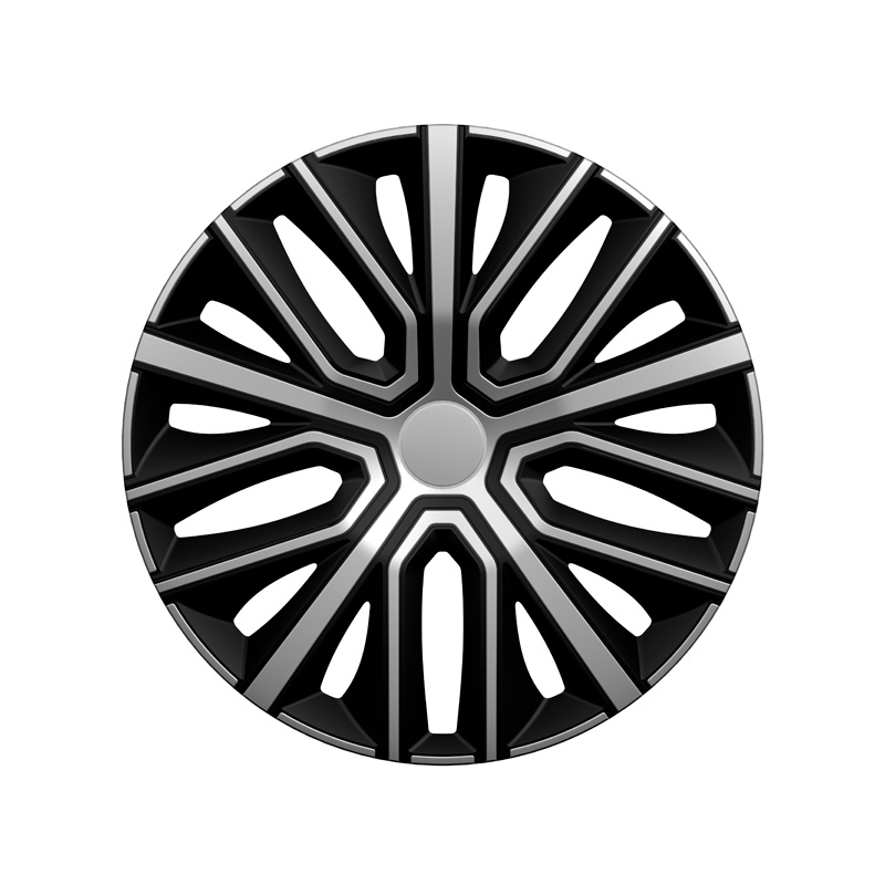 4-Delige Wieldoppenset Sinus 15-inch zilver/zwart