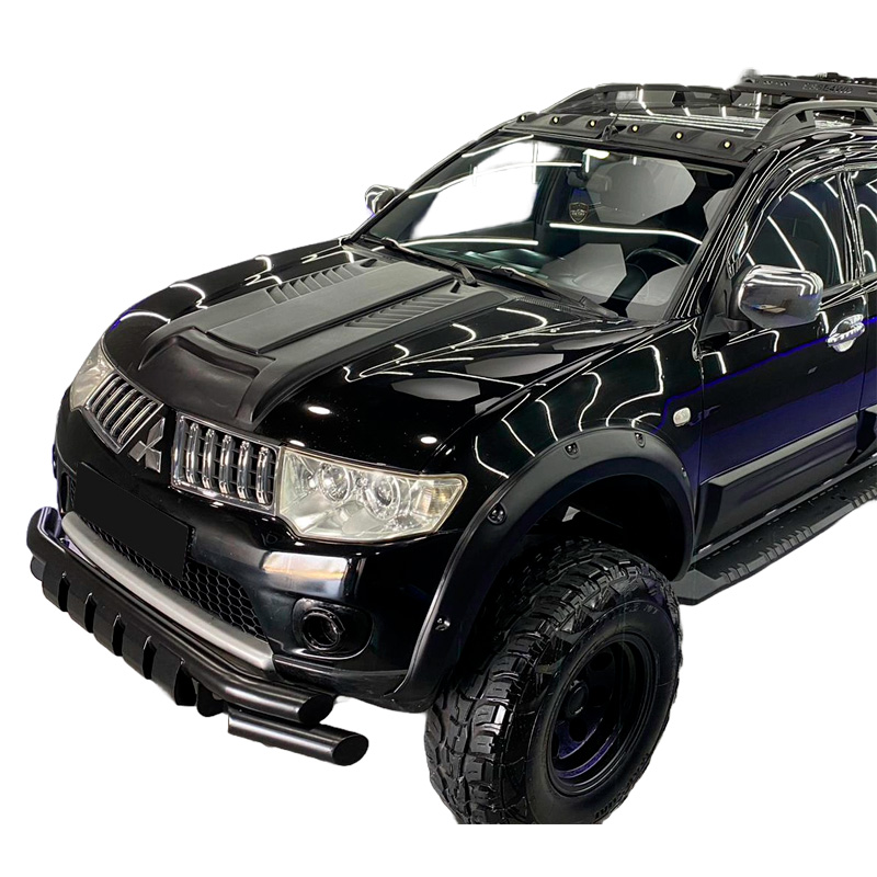 Motorkapluchtinlaat (Scoop)  Mitsubishi L200 Triton 4 2007-2014 - Matzwart