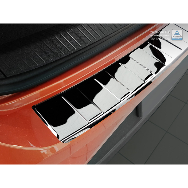 Chroom RVS Achterbumperprotector  Volkswagen T-Roc 2017-2022 & Facelift 2022- incl. Cabrio - 'Ribs'
