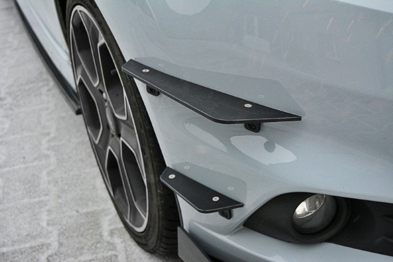 Voorbumper Vleugels (Canards) Ford Fiesta ST Mk7 FL Glanzend Zwart
