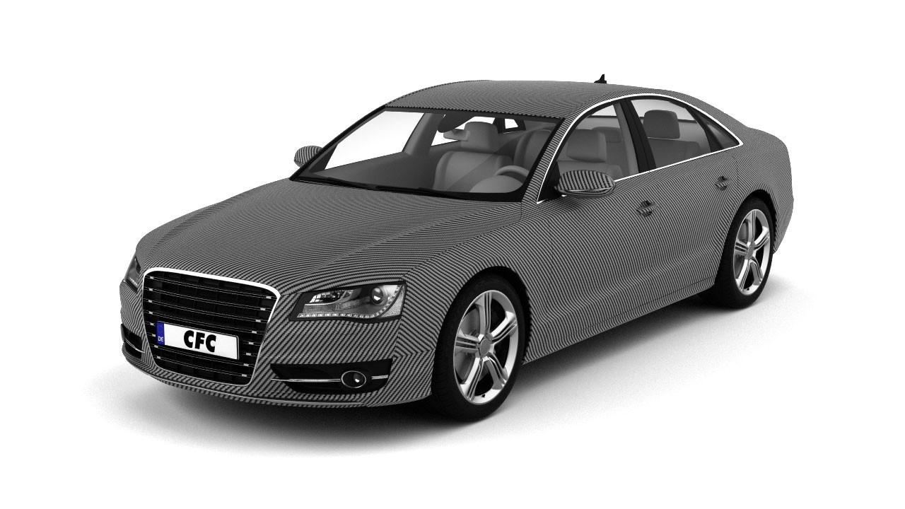 Car Wrap Folie CFC carbon  zilver matt 1.50x6.0m