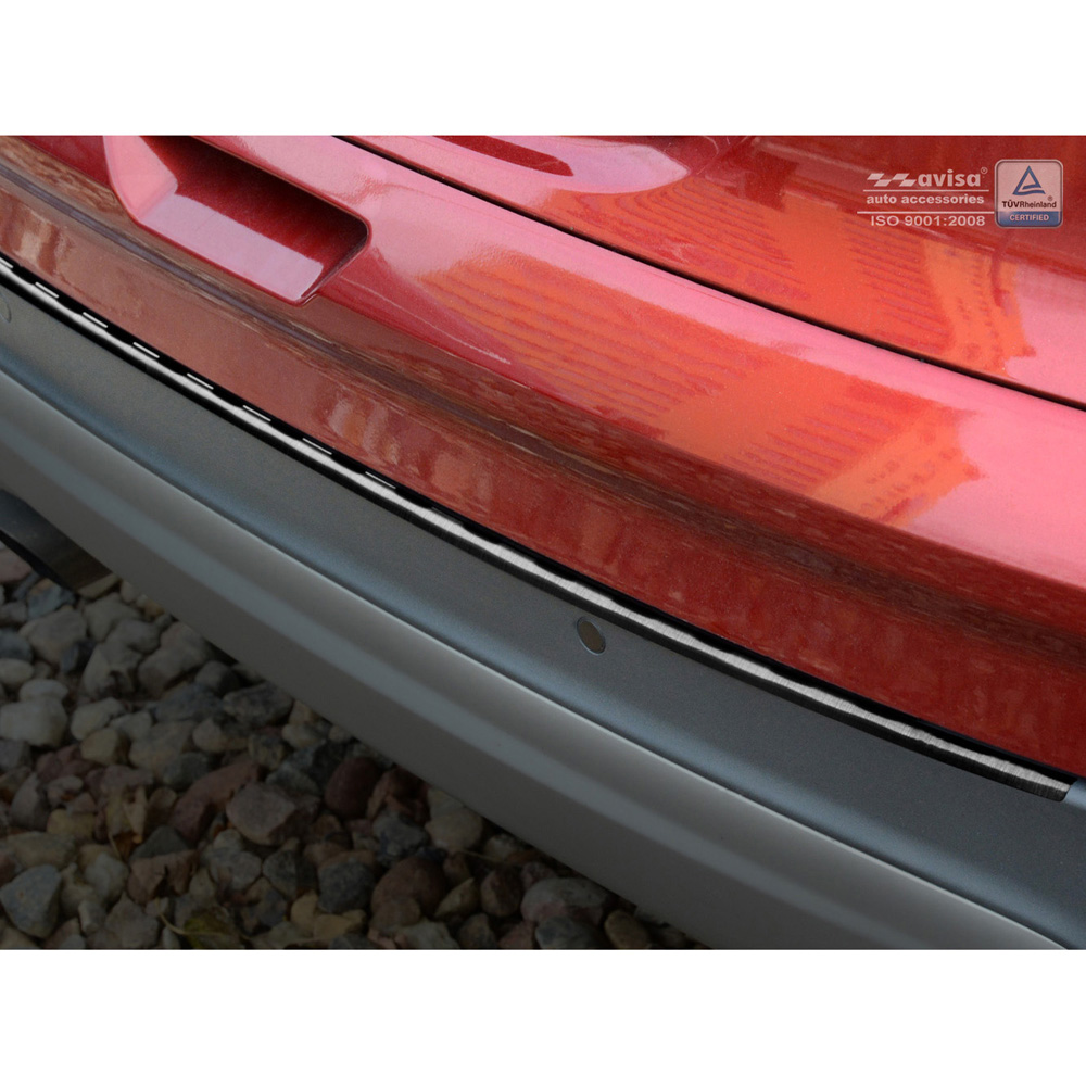 Zwart RVS Achterbumperprotector  Ford Kuga II 2013-2019 'Ribs'