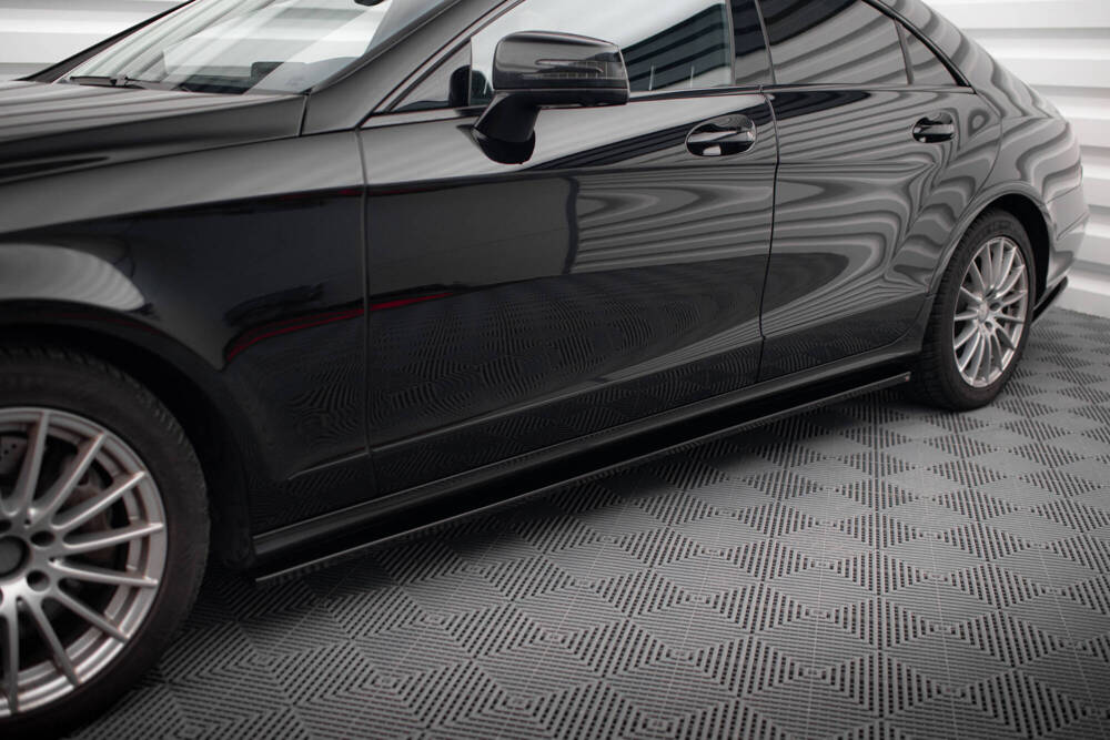 Zijskirts Mercedes CLS C218 Maxton Glans Zwart