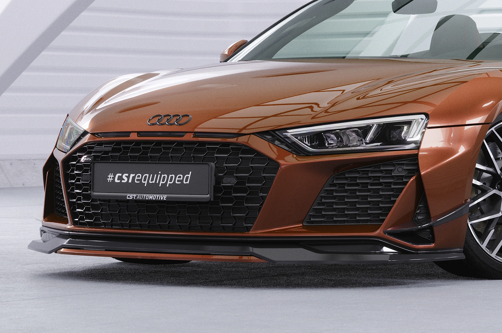Voorspoiler Audi R8 (Typ 4S) Glans Zwart Facelift - CSR Design