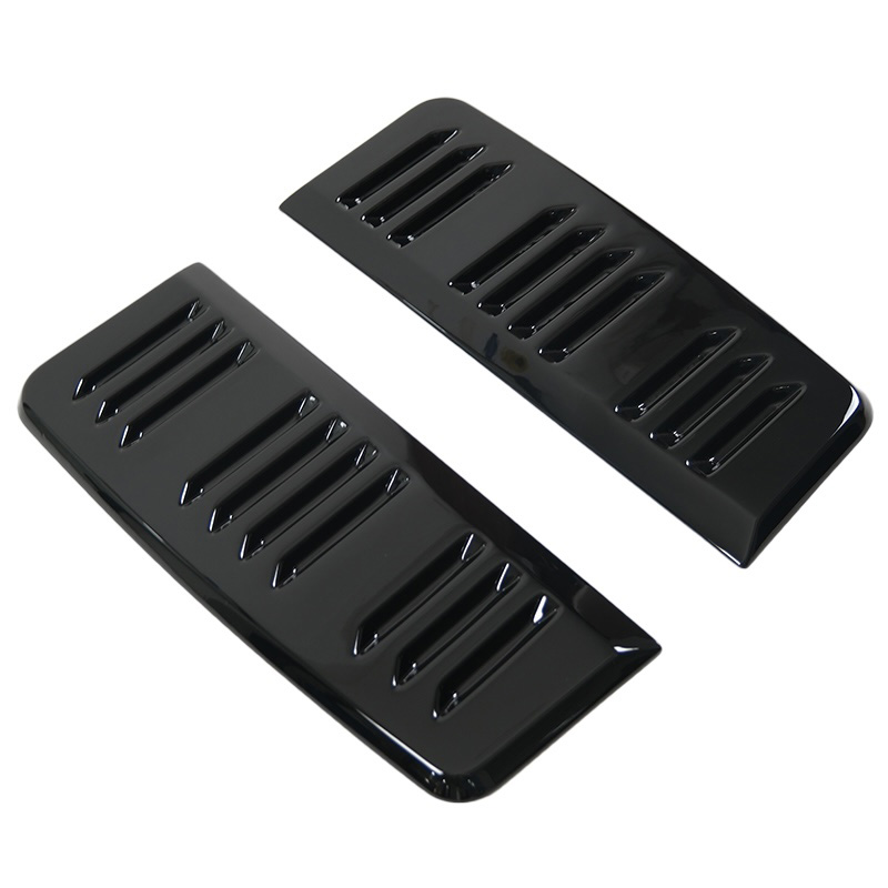Oneway Set luchtinlaten (zijkant)  Volkswagen Transporter T5.1/T6/T6.1 2010-2022 (Lange wielbasis) - Versie 2 - Glanzend zwart