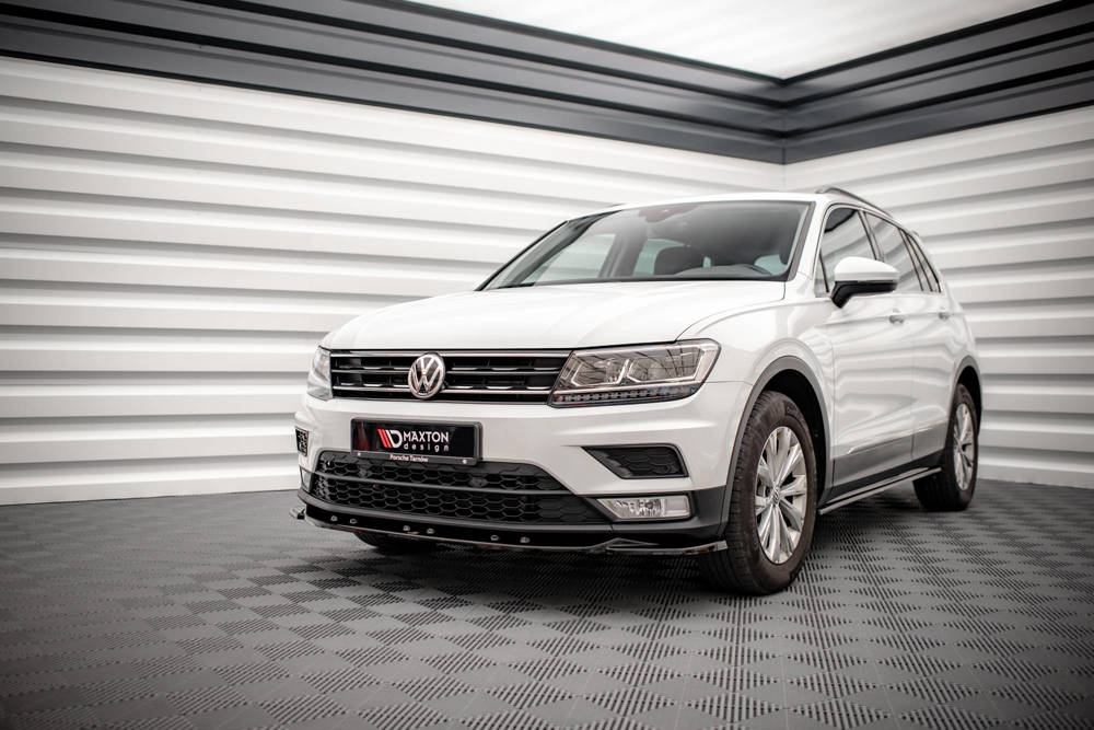Voorspoiler Volkswagen Tiguan MK2 Maxton Glans Zwart