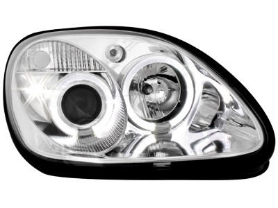 Faros Mercedes SLK 95-.. Angel Eyes cromo