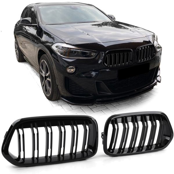 Grill BMW X2 F39 Glans Zwart