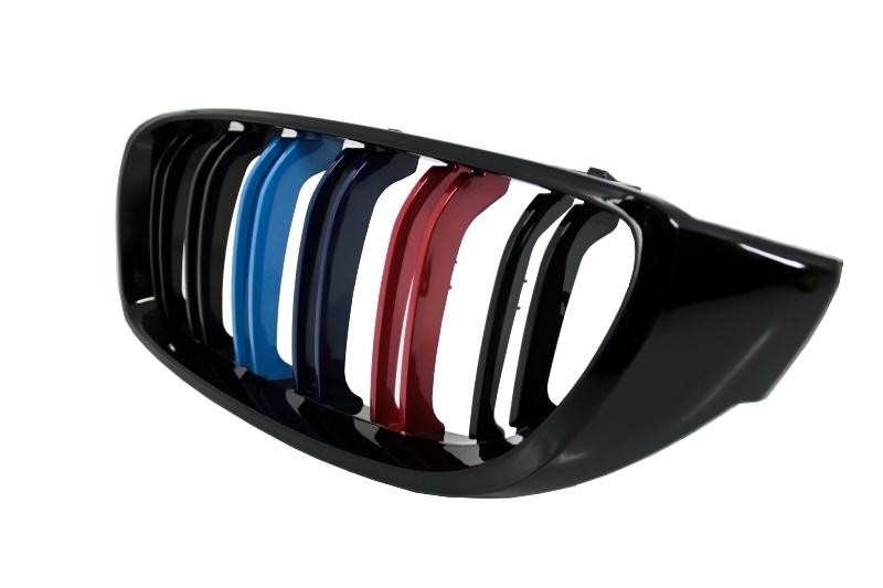 Grill Nieren BMW 4-Serie F32/F33/F36 piano black M stripes