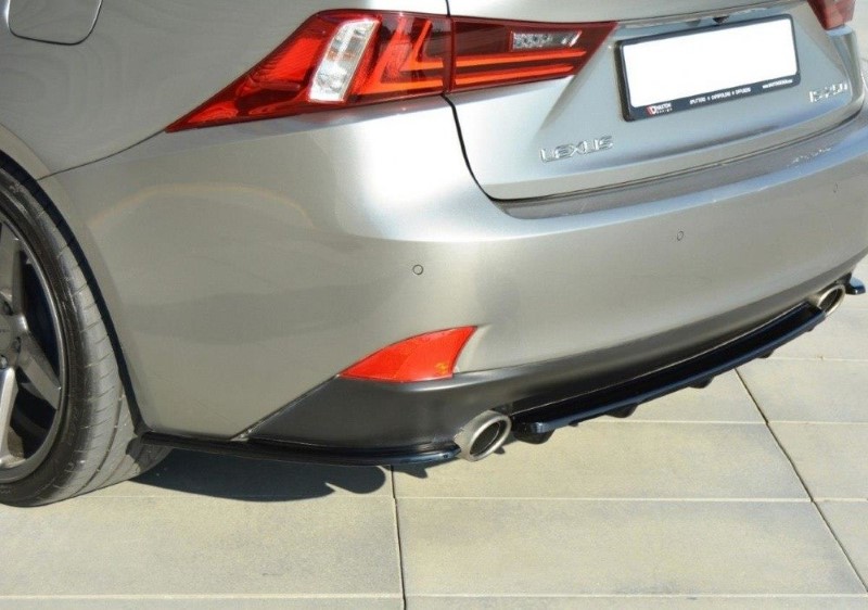 Achterzij Spoilers Lexus IS Mk3 T Glanzend Zwart