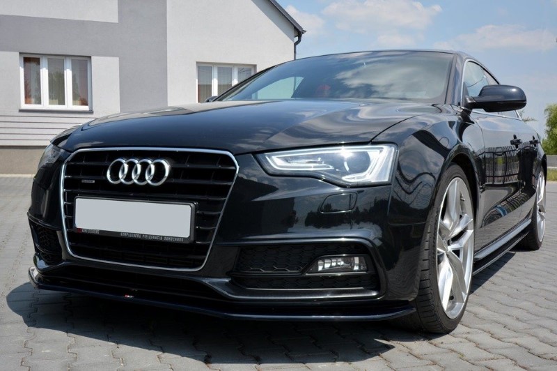 Voorspoiler Audi S5 / A5 S-Line 8T FL V.2 Glanzend Zwart