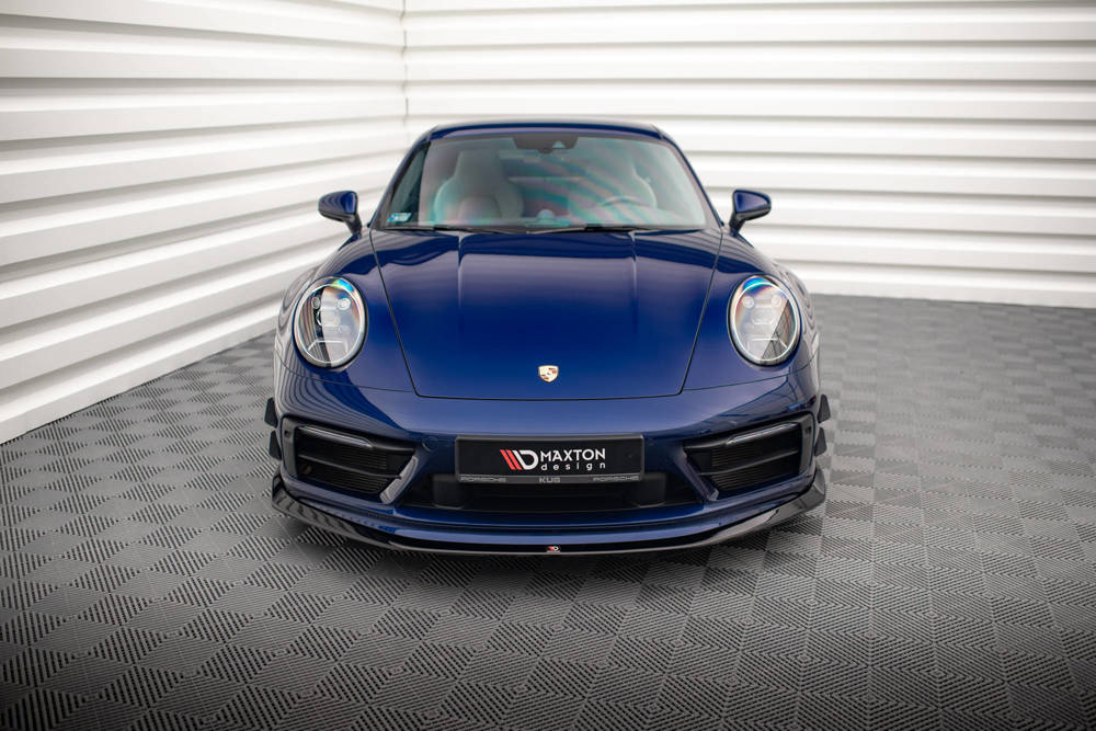 Voorspoiler V.2 Porsche 911 Carrera 992 Aero Pack Maxton Glans Zwart