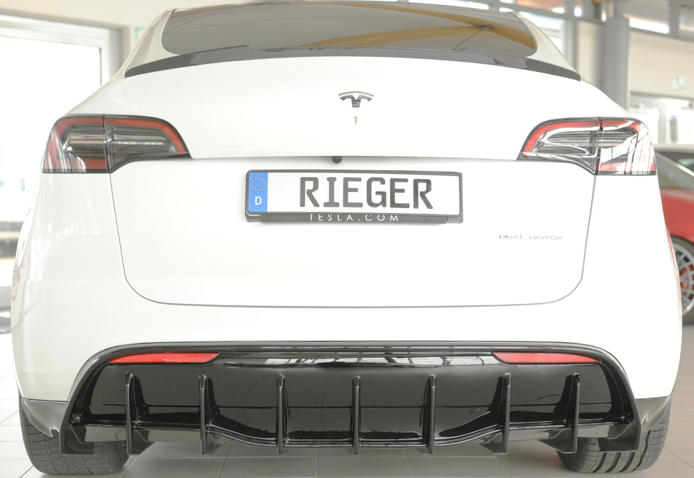 Diffuser Tesla Model Y Rieger Glans Zwart