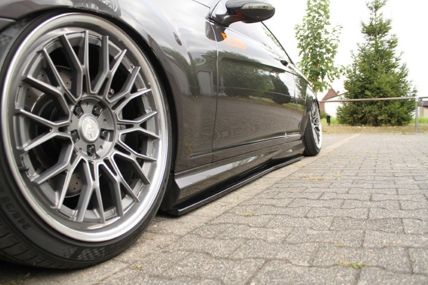 Zijskirts Mercedes CL 500 C216 Maxton Design glans zwart