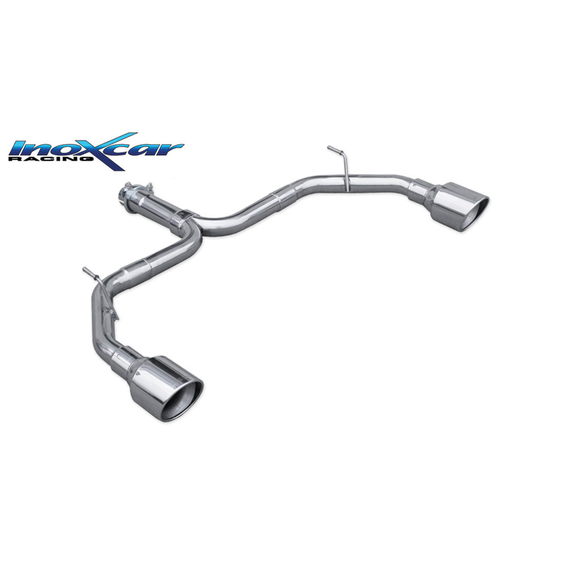 100% RVS Dubbele sportuitlaat  Alfa Romeo Giulietta 1750 Tbi 241pk QV 2014- 1x100mm X-Race