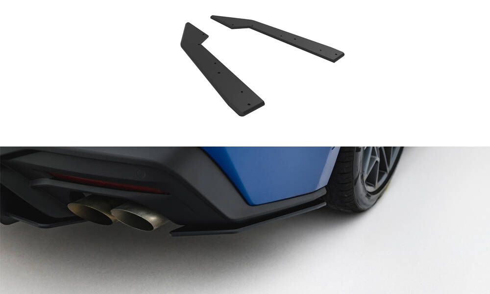 Street Pro Achterzij Spoilers Ford Mustang GT MK7 Maxton Glanzend zwart