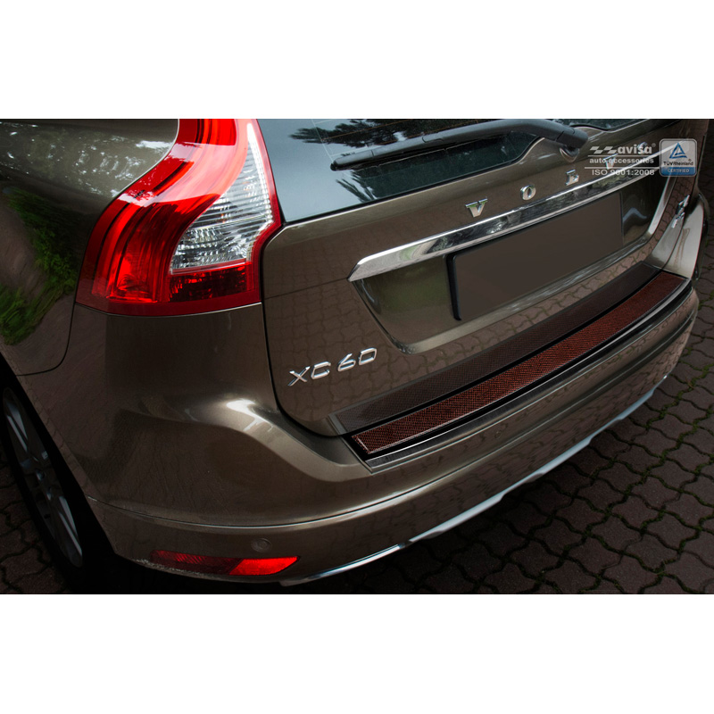 RVS Achterbumperprotector 'Deluxe' Volvo XC60 2013-2016 Zwart/Ro